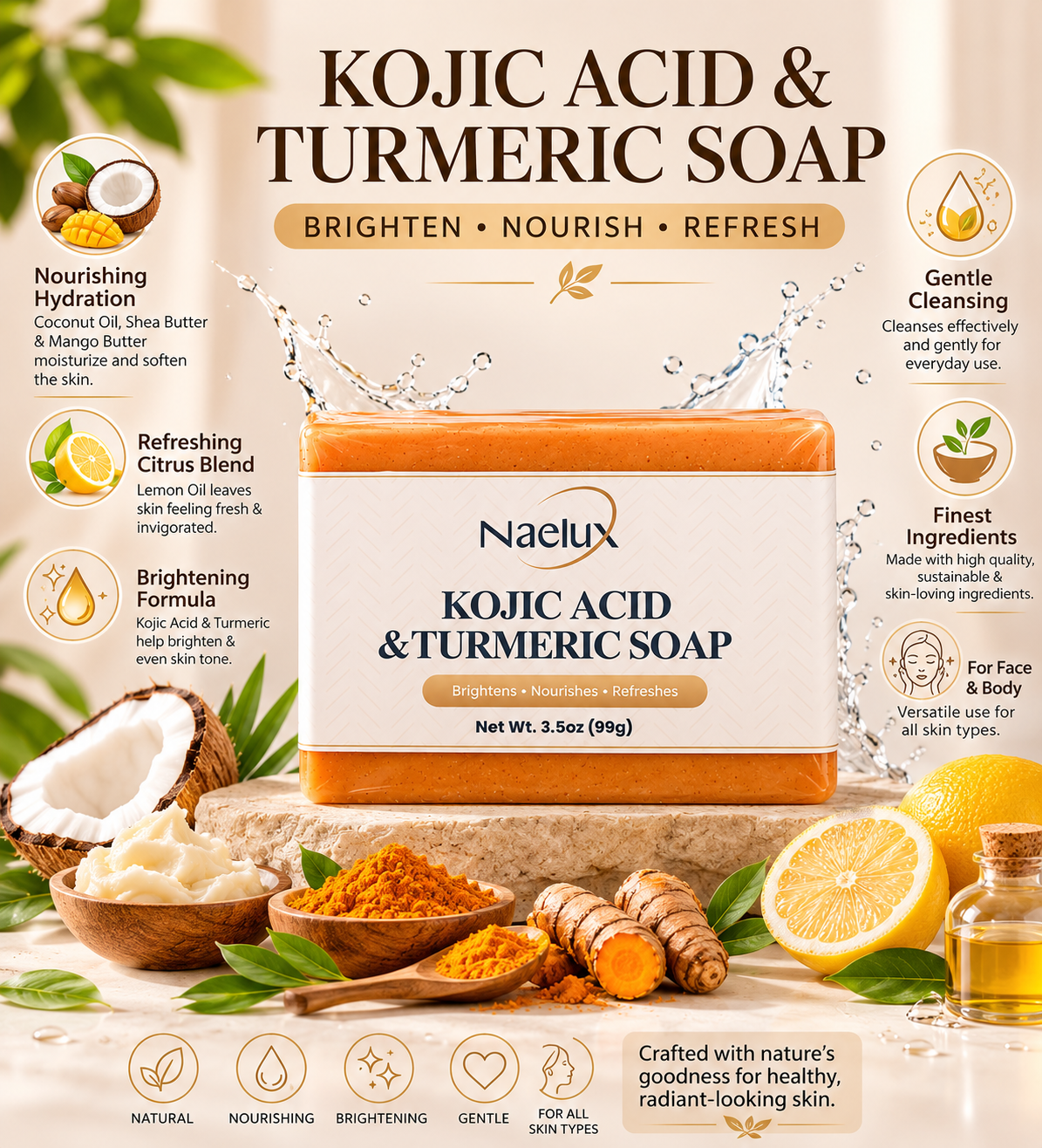 Kojic Acid & Turmeric Soap